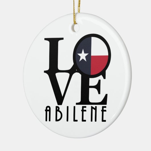 LIEBE Abilene Texas Keramik Ornament (Links)