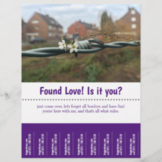 Liebe abreißen gefunden flyer