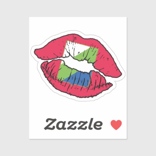 Liebe Abruzzen Lipstick Aufkleber (Blatt)