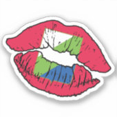 Liebe Abruzzen Lipstick Aufkleber (Vorderseite)