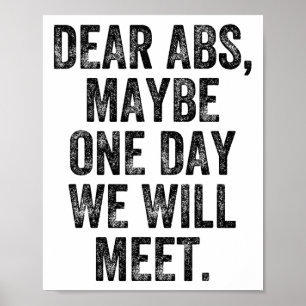 Liebe Abs Vielleicht Eines Tages Fitnessstudio Gew Poster