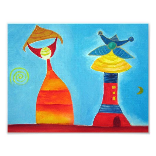 Liebe Abstrakt Art Illustration Foto Print (Vorne)