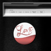 Liebe Abstrakt | Modernes Lässiges Handschrift Magnet