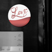 Liebe Abstrakt | Modernes Lässiges Handschrift Magnet