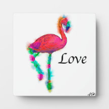 Liebe - Abstrakter Flamingo-Schritt
