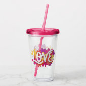 LIEBE Acrylic Tumbler Acryltrinkbecher (Rückseite)