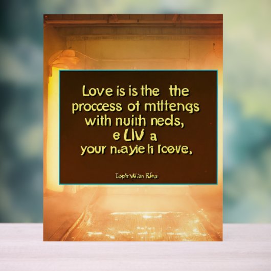 Liebe Acrylschild (Neutral)