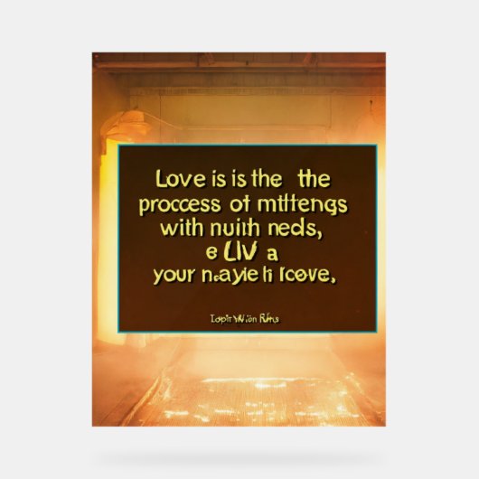 Liebe Acrylschild (Vorderseite)