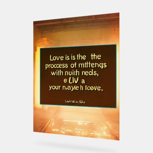 Liebe Acrylschild (Winkel)