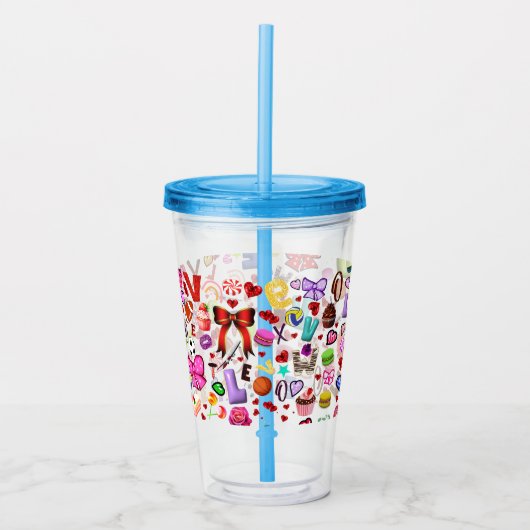 Liebe Acryltrinkbecher (Vorderseite)