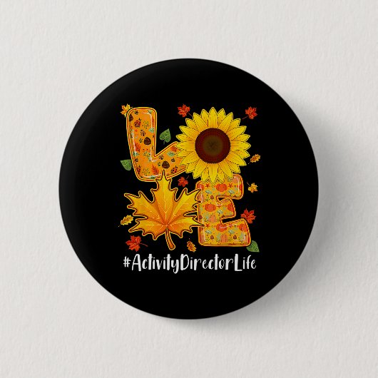 Liebe Activity Director Life Erntedank Herbstfoto Button (Vorderseite)