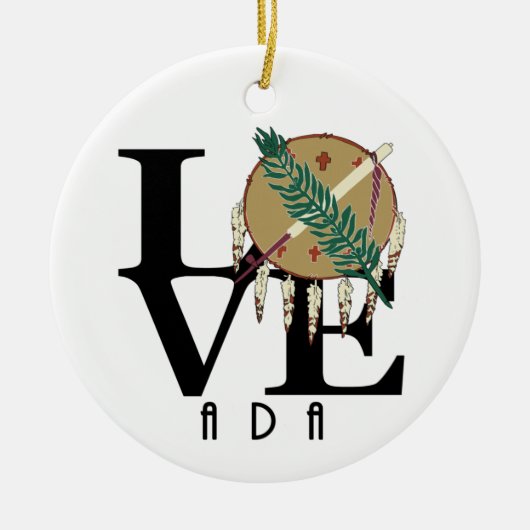 LIEBE Ada Oklahoma Keramik Ornament (Vorne)