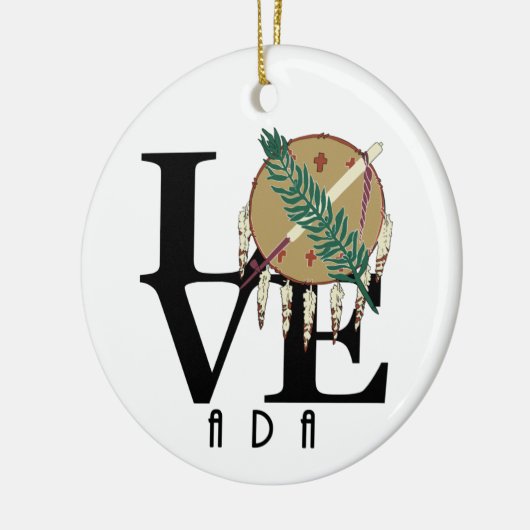 LIEBE Ada Oklahoma Keramik Ornament (Links)