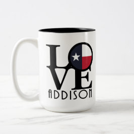 LIEBE Addison Texas Zweifarbige Tasse