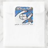 Liebe, Adoptier Quadratischer Aufkleber (Tasche)