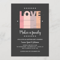 Liebe-Adoptions-Party Einladung