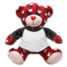 Liebe Adorable Red Hearts Stuffed Teddy Bär