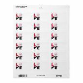 Liebe Adressaufkleber (Vorne)