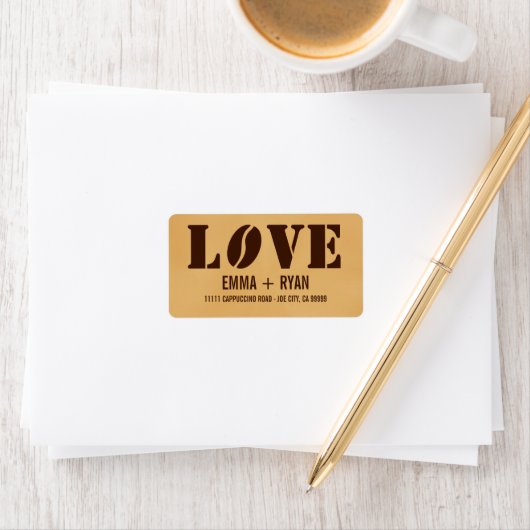 Liebe Adressaufkleber (Insitu)