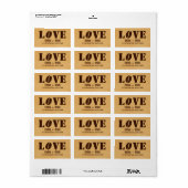 Liebe Adressaufkleber (Vorne)
