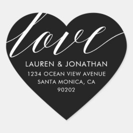 Liebe-Adressenaufkleber, Hochzeitsticker, Hochzeit Herz-Aufkleber