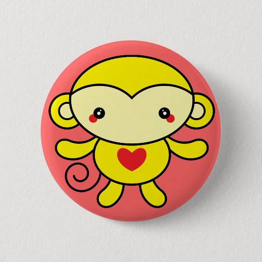 Liebe-Affe Button (Vorderseite)