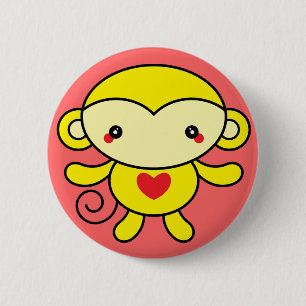 Liebe-Affe Button
