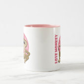Liebe-Affe - niedlicher Affe mit der Herz-Tasse Zweifarbige Tasse (Mittel)