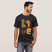 Liebe Africa Map Melanin African Continental Ameri T-Shirt (Vorne ganz)