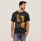 Liebe Africa Map Melanin African Continental Ameri T-Shirt (Vorne ganz)