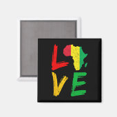 Liebe Afrika Black History Month Afroamerikaner M Magnet (Vorderseite/Rückseite)