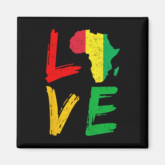 Liebe Afrika Black History Month Afroamerikaner M Magnet (Vorne)