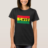 Liebe Afrika Flag Proud Melanin Afrika Ghana Karte T-Shirt (Vorderseite)