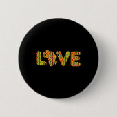 Liebe Afrika Karte Kente Stoff Afrikanischer Ameri Button (Vorderseite)