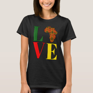 Liebe Afrika Kente Afrocentric Black History Monta T-Shirt