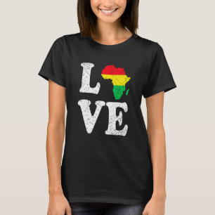 Liebe Afrika Kontinentalkarte Afrikanischer Afrika T-Shirt