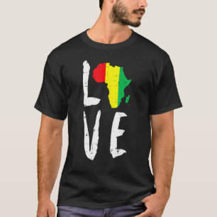Liebe Afrika Schwarze Geschichte Monat Afrikanisch T-Shirt