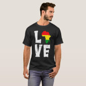 Liebe Afrika Schwarze Geschichte Monat Afrikanisch T-Shirt (Vorne ganz)