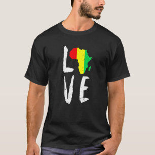Liebe Afrika Schwarze Geschichte Monat Afrikanisch T-Shirt