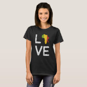 Liebe Afrika Schwarzer Geschichtsmonat Afroamerika T-Shirt (Vorne ganz)