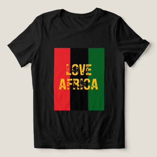 Liebe Afrika T-Shirt Tri-Blend Shirt (Design Vorderseite)