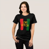 Liebe Afrika T-Shirt Tri-Blend Shirt (Vorderseite voll)