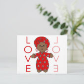 Liebe - Afrikanische Puppe Postkarte (Stehend Vorderseite)