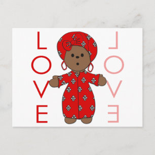 Liebe - Afrikanische Puppe Postkarte