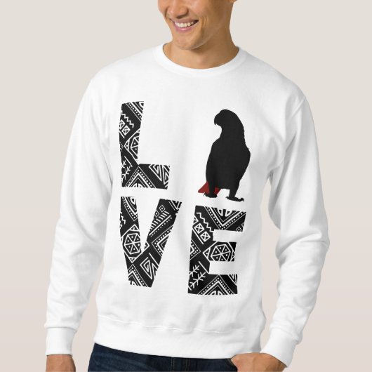 Liebe Afrikanischer Papagei Sweatshirt (Vorderseite)