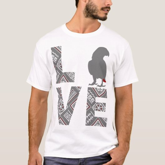 Liebe Afrikanischer Papagei T-Shirt (Vorderseite)