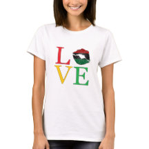 LIEBE Afrozentrische Lippen T - Shirt