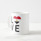 Liebe - Ägyptische Flagge Kaffeetasse (Vorderseite Links)
