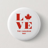 Liebe Ahornleaf Spaß Kanadischer Benutzerdefiniert Button (Vorderseite)
