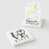 LIEBE Aiken Sc Steinuntersetzer (Seitenansicht)